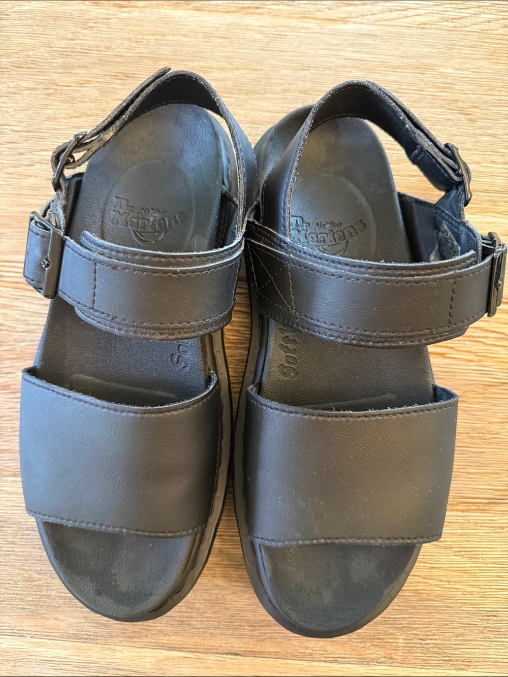 Dr. Martens Voss Black Platform Sandals with Buckle Straps - Picture 6 of 8